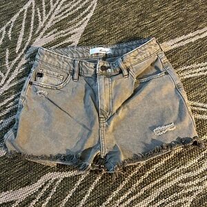 Green denim Kancan shorts